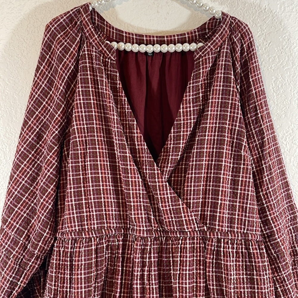MADEWELL Seersucker Wrap Mini Dress Size XL - Picture 5 of 15